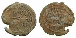 Ancient Coins - BYZANTINE EMPIRE.Circa AD 8th-9th Cent. Lead Seal.John, Imperial Spatharios.
