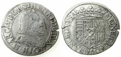 World Coins - FRANCE.LORRAINE.Henri II AD1608-1624.AR.Testone.N.D.Mint of NANCY.
