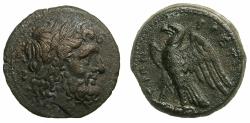 Ancient Coins - BRUTTIUM.The Bretti.Circa 214-211 BC.AE.Unit.( Drachma ). Zeus.Eagle.