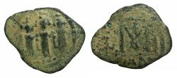 Ancient Coins - ARAB BYZANTINE.Anonymous.7th Cent AD.AE.Fals.Mint of TABARIYA (TIBERIAS ).