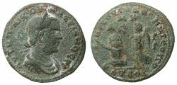 Ancient Coins - CILICIA.ANAZABUS.Valerian Senior AD 253-260.AE.28.6mm. struck AD 253/4.  Reverse.River god Pyramos crowned by Nike ***Very rare reverse type ***