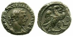 Ancient Coins - EGYPT.ALEXANDRIA.Aurelian AD 270-275.Billon Tetradrachm, struck AD 272/73.~~~Large bust of Aurelian.
