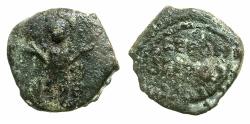 World Coins - CRUSADER STATES.Roger of Salerno Regent AD 1112-1119.AE.Follis.2nd Type. Theotokos standing orans