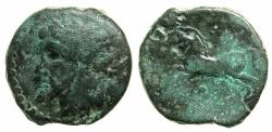Ancient Coins - NUMIDIA.Massinissa or Micipsa circa 203-148-118 BC.AE.26.9mm.