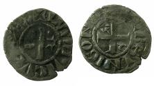 World Coins - FRANCE.LANGRES.Bishopric.Billion Denier.13th cent  AD.Anonymous issue, immobolized type in the name of Louis IV of Outremer ( AD936-54).