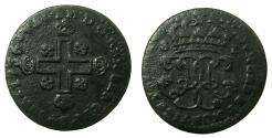 World Coins - ITALY.SARDINIA.Carlo Emanuele III 1730-1773.AE.1 Soldo  1736.Mint of TURIN.
