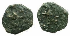 Ancient Coins - BYZANTINE EMPIRE.Manuel I Comnenus AD 1143-1180.AE.Tetarteron. Mint of THESSALONIKA. Cross on steps.