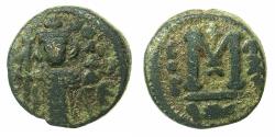 Ancient Coins - ARAB BYZANTINE.Unayyad Caliphate.Anonymous 7th cent AD.AE.Fals.Mint of DAMASCUS.