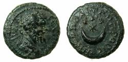 Ancient Coins - MOESIA INFERIOR.NIKOPOLIS AD ISTRUM.Septimius Severus AD 193-211.AE.17.4mm. Reverse. Crescent and stars.
