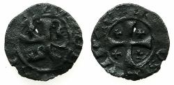 World Coins - CRUSADER STATES.CYPRUS.Anonymous:attributed to Janus AD 1398-1432.Billon.Denier. Unpublished variant.