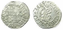 World Coins - GERMANY.TRIER.Archdiocese. Johann Hugo von Orsbeck AD 1676-1711.AR.Petermenger ( 1 Albus ) 1682.Arabic numerials.