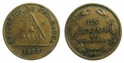 World Coins - NICARAGUA.Republic.AE.1 Centavo.1938.