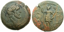 Ancient Coins - EGYPT.ALEXANDRIA.Antoninus Pius AD 138-161.AE.Drachma.struck AD 140/141.~#~.Aris standing.