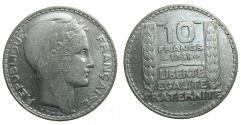 World Coins - FRANCE.Republic.AE.10 Francs.1931