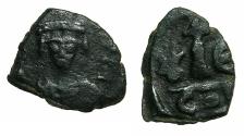 Ancient Coins - BYZANTINE EMPIRE.Maurice Tiberius AD 582-602.AE.Decanummium.Mint of CONSTANTINOPLE.