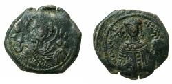 Ancient Coins - BYZANTINE EMPIRE.Manuel I Comnenus AD 1143-1180.AE.Tetarteron. Mint of THESSALONIKA. Saint George.