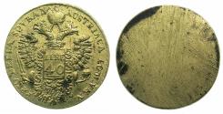 World Coins - ITALY.MILAN.early to Mid 19th cent AD.Brass weight for Gold 40 Lire.
