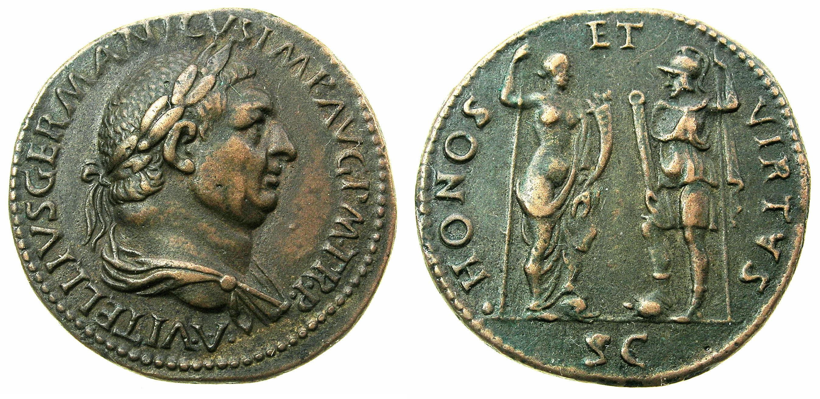 ROME.Vitellius AD 89.AE.'Sestertius' Paduan medallion after