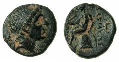 Ancient Coins - SELEUCID EMPIRE.Antiochus I 280-261 BC.AE. 16.9mm. Apollo seated. Mint of Antioch.