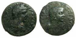 Ancient Coins - CYPRUS.Uncertain mint:Paphos? Caracalla and Geta AD 209-211.AE.Dupondius. Unpublished legend variant.