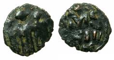 Ancient Coins - PSEUDO BYZANTINE.AE.Follis, after Heraclius ( AD 610-641 ).7th cent AD Imitation after mint of Cyprus.