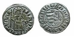 World Coins - HUNGARY.Loius I of Anjou AD 1342-1382.AR.Dinar. Saint Ladislav
