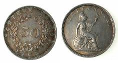 World Coins - GREECE.Ionion Islands.British Administration.AR.30 Lepta 1862.
