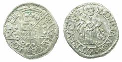 World Coins - GERMANY.TRIER.Archdiocese. Johann Hugo von Orsbeck AD 1676-1711.AR.Petermenger ( 1 Albus ) 1681.Latin numerials.