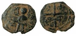 World Coins - CRUSADER STATES.Principality of Antioch.Tancred AD 1104-1112.AE.Follis.3rd type. Standing figure of Saint Peter