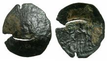 Ancient Coins - BYZANTINE EMPIRE.Andronicus II Palaeologus Sole reign AD 1282-1295.AE.Trachy. Mint of Thessalonica