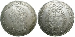 World Coins - ITALY.SAVOY.Carlo Emmanuel II AD 1730-1773.AR.Scudo Nuovo 1758.