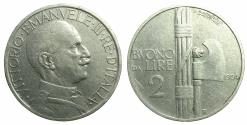 World Coins - ITALY.Victor Emanuele III 1900-1946.Nickel.2 Lire 1924R. " The numismatic king "