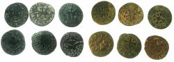 World Coins - ARMENIA, Cilician Kingdom.Smpad AD 1296-1298.AE.Pogh. ( six coins as one group ).