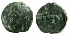 Ancient Coins - NUMIDIA.Massinissa or Micipsa circa 203-148-118 BC.25.1mm