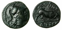 Ancient Coins - LUCANIA.THURIUM.Circa 240-220 BC.AE.15.7mm. Reverse. signed ARISSON. *** RARE ***