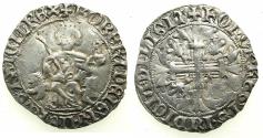 World Coins - ITALY.Kingdom of Naples.Robert 'The Wise' of Anjou AD 1309-1343.AR.Gigliato. Possibly posthumous issue, uncertain mint.