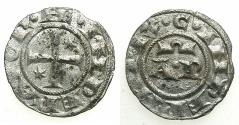 World Coins - ITALY.SICILY.Henry VI AD 1194-1197 with Constance 1194-1196.Billon.Denaro.Mint of BRINDISI.