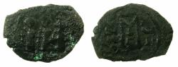 Ancient Coins - PSEUDO BYZANTINE.AE.Follis, after Heraclius ( AD 610-641 ).7th cent AD Imitation after mint of Cyprus. 