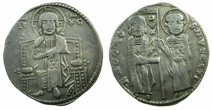 VENICE.Ranieri Zeno 1253-1268.AR.Grosso. | Medieval Coins