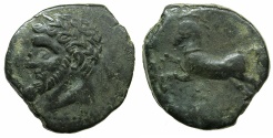 Ancient Coins - NUMIDIA.Massinissa or Micipsa circa 203-148-118 BC.AE.26mm.