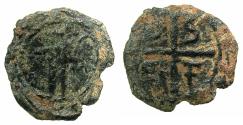 World Coins - CRUSADER STATES.Principality of Antioch.Tancred AD 1104-1112.AE.Follis.3rd type. Standing figure of Saint Peter.