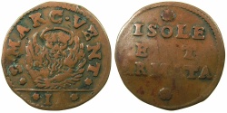 World Coins - ITALY.VENICE.Coinage for the Islands and Armed Forces.Anonymous.AE.Gazzetta.struck by decree 8th Feb.1686.
