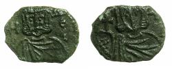 Ancient Coins - BYZANTINE EMPIRE.SICILY.Nicephorus I AD 802-811 with associate ruler Stavracius Augustus from AD December 803.AE.Follis.Mint of SYRACUSE.