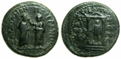 Ancient Coins - PERGAMUN ALLIANCE WITH SARDIS.Augustus  27BC-AD 14.AE.21.5mm.Struck under Kephalion, Grammateus.