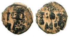 Ancient Coins - BYZANTINE EMPIRE.Constans II AD 641-668.AE.Follis.Mint of CONSTANTINOPLE.