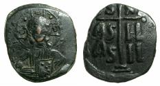 Ancient Coins - BYZANTINE EMPIRE.Anonymous Follis.class B.Mint of CONSTANTINOPLE. Facing bust of Christ.