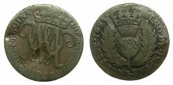 World Coins - SCOTLAND.William and Mary AD 1689-1694.AE.Bodle.1694.