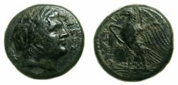 Ancient Coins - SICILY.MESSANA.under the Mamertinoi, stuck after 288 BC.AE.Quadruple unit. Ares. Eagle.