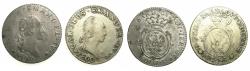 World Coins - SAVOY.Carlo Emanuel IV AD 1796-1800.Billon.7.6 soldi.1800. Two coins from different dies and silver content.