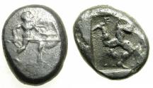 Ancient Coins - PAMPHYLIA.ASPENDOS.Circa 460-430 BC.AR.Stater. Hoplite. Triskeles.